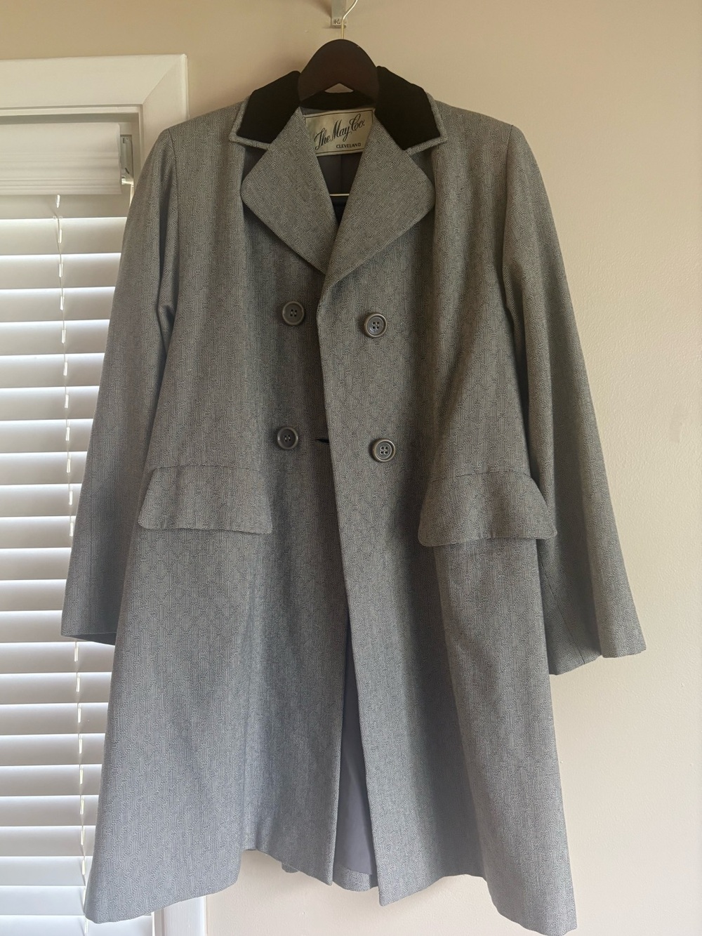Vintage 1950s The May Co. Cleveland | Miron Wool Greek Key Car Coat
